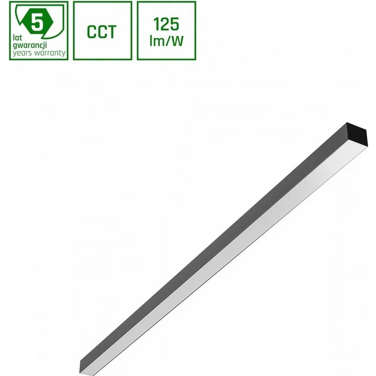 Spectrum Aufbauleuchte Deckenleuchte 120cm 40W 5000lm Schwarz 115° 230V IP20 2700-6000K CCT, Leuchtmittel fest integriert, CCT, einstellbare Lichtfarbe (CCT) – Bild 1