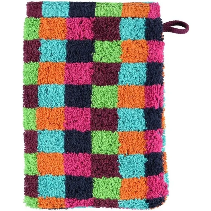 Cawö Waschhandschuh Waschhandschuh "Lifestyle Karo" im 2er-Pack, Frottier (2-St), Walk-Frottier Karo – Bild 2