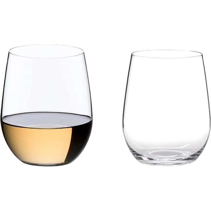 RIEDEL Weißweinglas-Set, 2-teilig, Für Weißweine wie Chardonnay und Viognier, 320 ml, Kristallglas, O Wine Tumbler, 0414-05