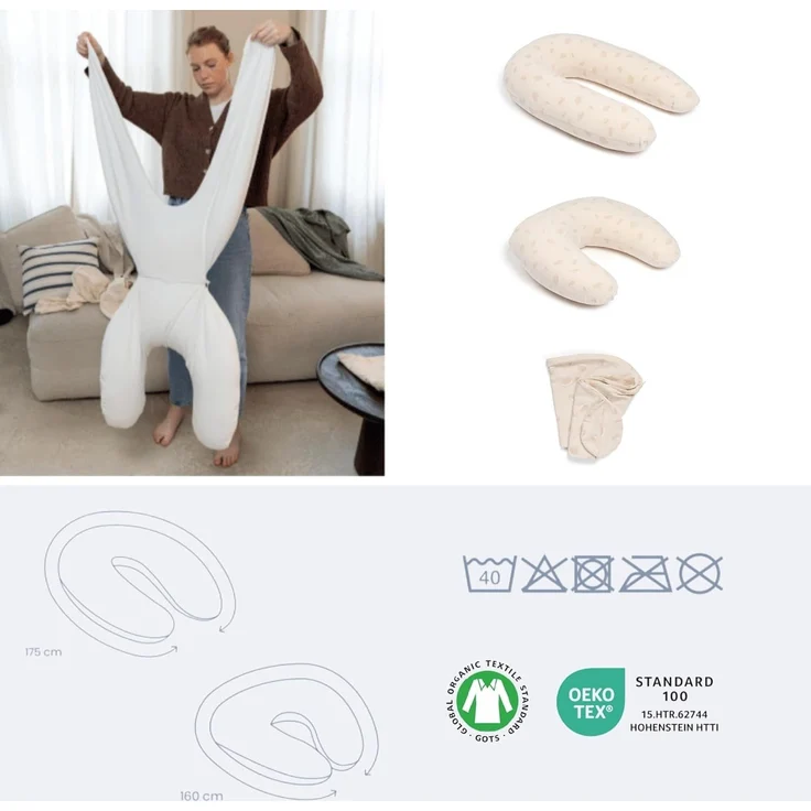 Doomoo Stillkissen Twisty 2-in-1 - Petals Latte Be – Bild 6