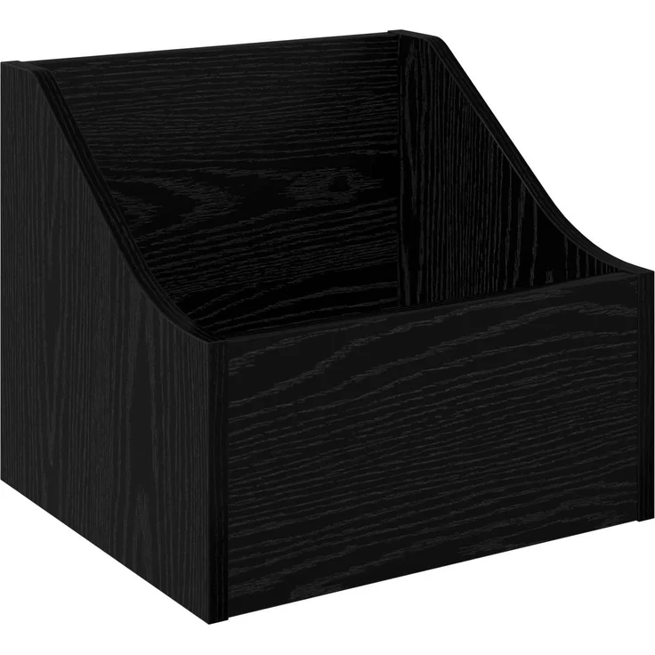 vidaXL LP Plattenbox 2 stk. Schwarz Eichen-Optik 37 x 33 x 32 cm 8012765 – Bild 4