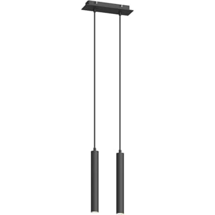 Arcchio LED Franka, 2-flammige Wohnzimmerleuchte aus schwarzem Aluminium, energiesparend und direkt nutzbar – Bild 1