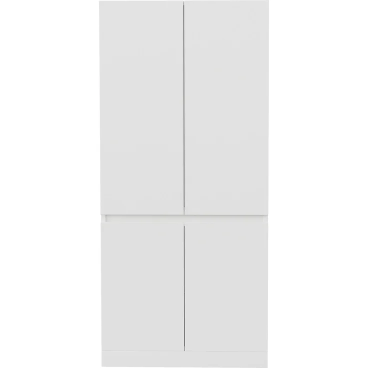 CHICFURN Kleiderschrank 70x170x40 cm aus Holz mit Doppeltüren – Weiß – Bild 7