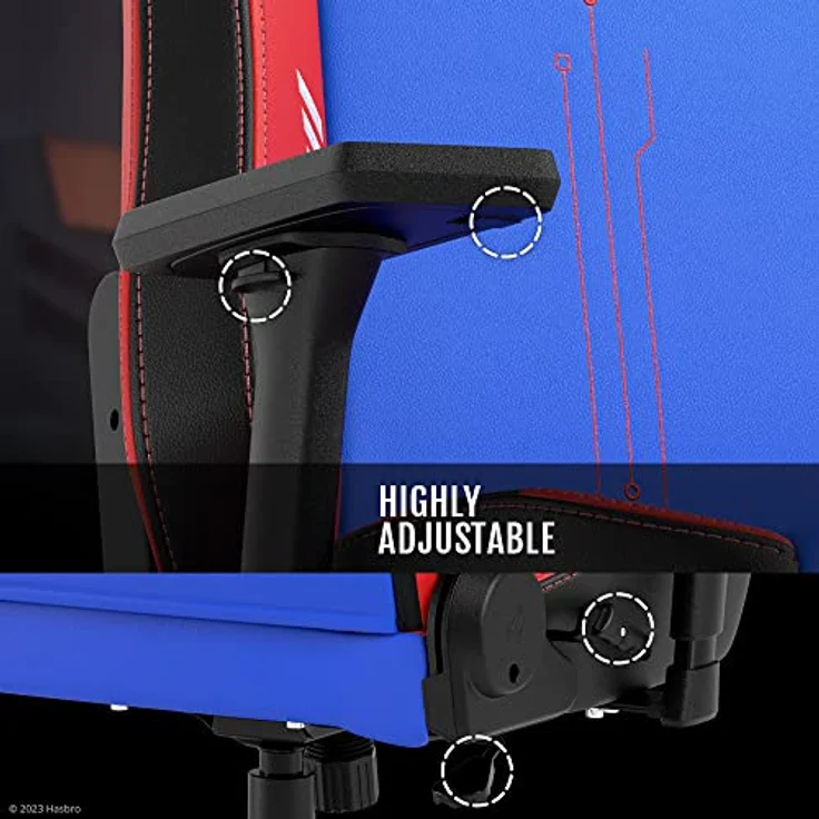 Nitro Concepts X1000 Gaming Stuhl - Transformers Optimus Prime Edition, veganer PU-Leder-Bezug, ergonomische Verstellmöglichkeiten, 135 kg Tragfähigkeit – Bild 8