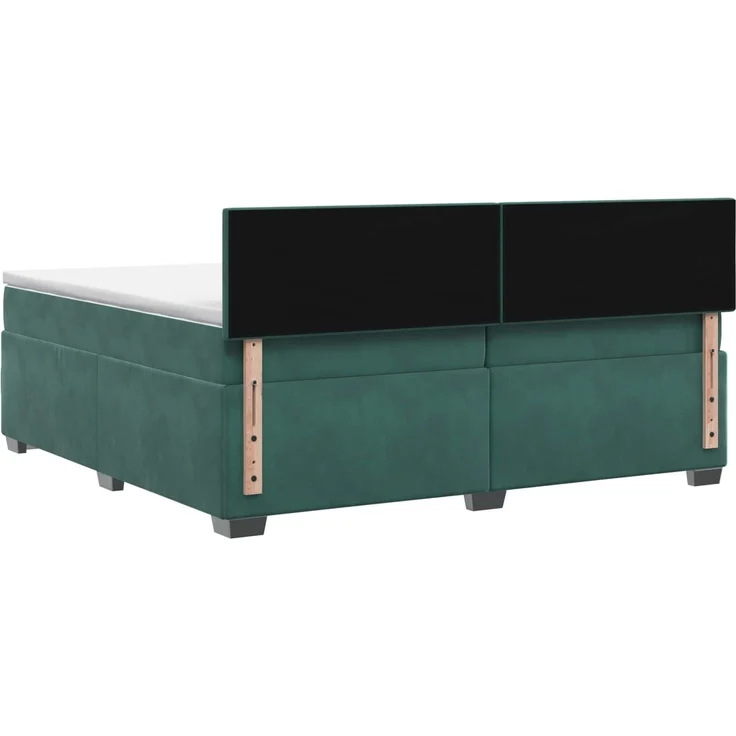 vidaXL Boxspringbett mit Matratze Dunkelgrün 200 x 200 cm Samt 3450779 – Bild 8