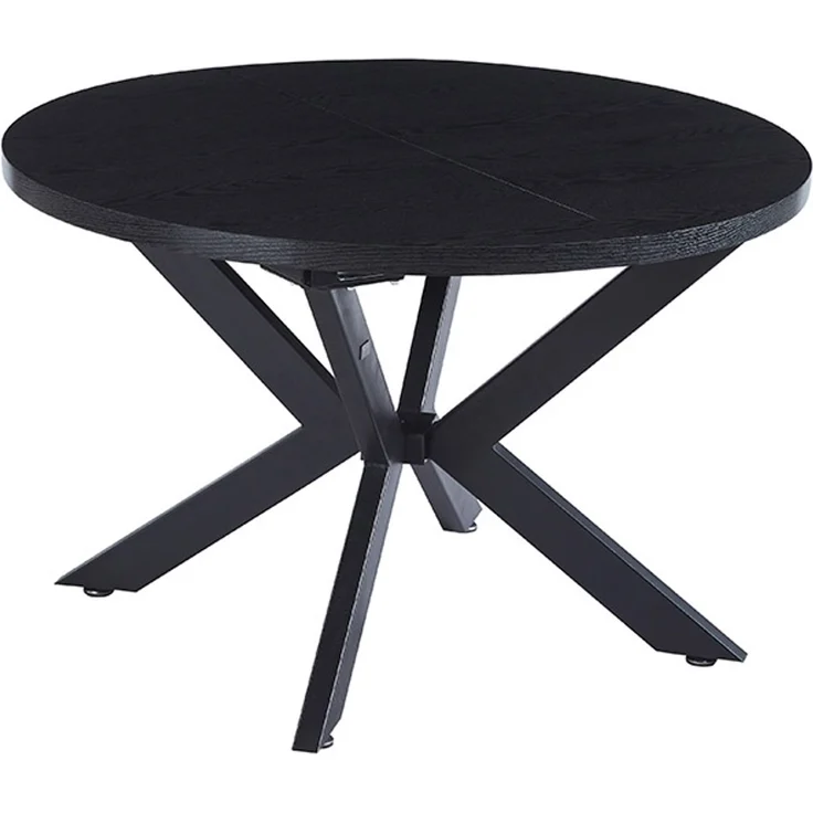 HOME DELUXE Essgruppe Rund Ausziehbar AVENTURA inkl. Sternfuß - 120-160 x 120 cm Dark Oak 6 Stühle Hellbraun – Bild 5