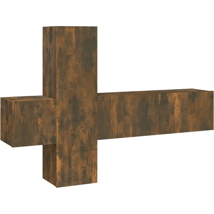 vidaXL 3-tlg. TV-Schrank-Set Räuchereiche Holzwerkstoff 3120227