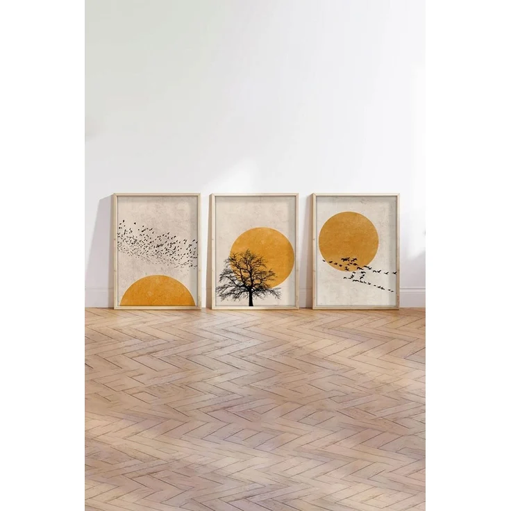 Wallity Leinwandbild Painting: 100% MDF (Thickness: 3 mm), 50x70 cm (3 Pieces) E1310, (3 St) – Bild 3