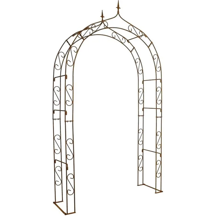 Torbogen Rosenbogen Edelrost 140 cm Rankhilfe Kletterhilfe Rosenspalier Rost