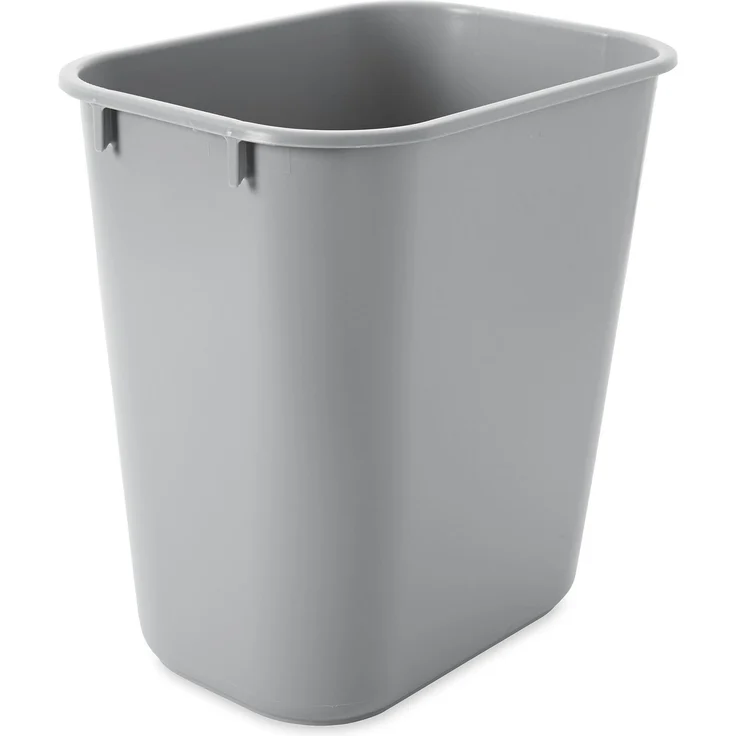 Rubbermaid 13-5-8-Inch LLDPE Rectangular Small Deskside Trash Can - Grey – Bild 1
