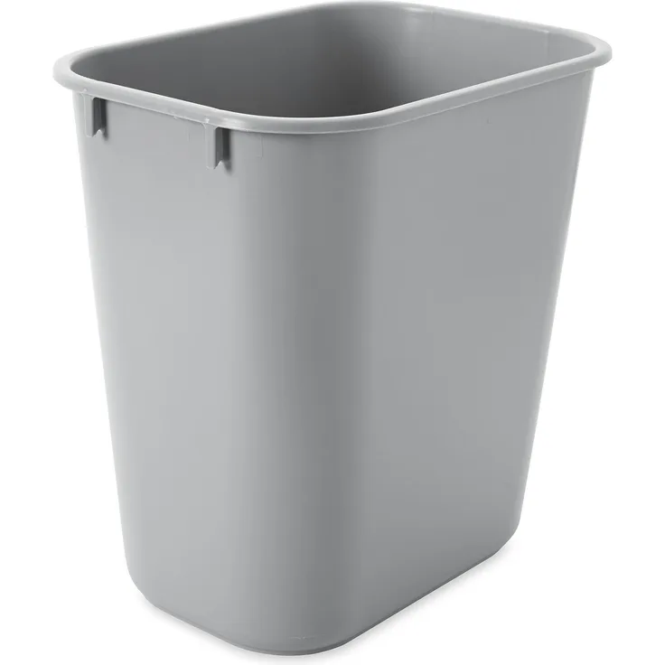 Rubbermaid 13-5-8-Inch LLDPE Rectangular Small Deskside Trash Can - Grey