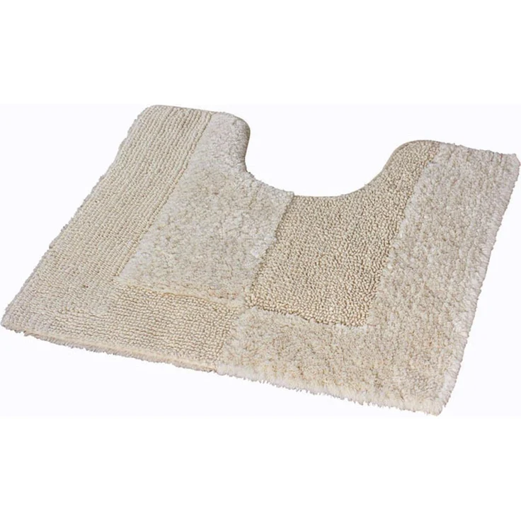 Kleine Wolke Badematte Havanna, Höhe 16 mm, fußbodenheizungsgeeignet, Baumwolle, rechteckig, Badteppich, Uni Farben, Hoch-Tief Effekt, mit Bordüre – Bild 2