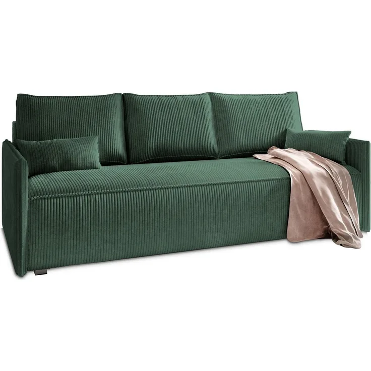 Masseno Sofa MESTOR mit Schlaffunktion, Schlafsofa, Couch mit Bettkasten