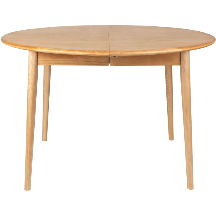 Zuiver Esszimmertisch Twist Round, ausziehbar mit Eichenfurnier-Eschenholz Beige 120x160x76 cm – Bild 1