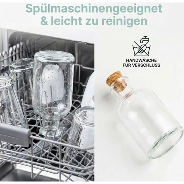 Relaxdays Glasflaschen mit Korken 8er Set – Bild 3