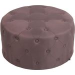 CLP Fußhocker Korsika gepolstert und gesteppt,braun Stoff