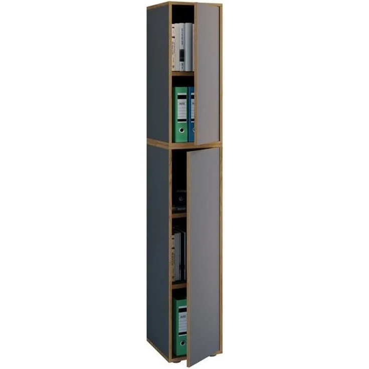 VCM Büroschrank Salia 920800 Anthrazit H. 183 x B. 30 x T. 33 cm – Bild 4
