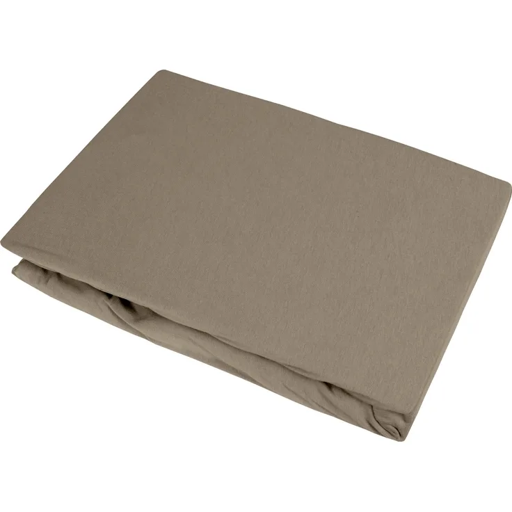Bettwaesche-mit-Stil Jersey Spannbettlaken braun 90 – 100x200