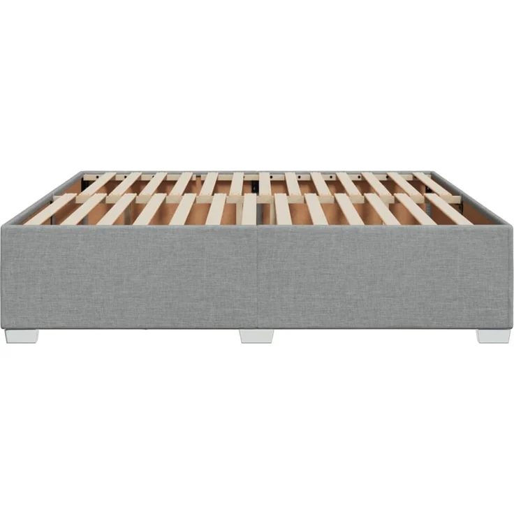 vidaXL Bettgestell ohne Matratze Hellgrau 180x200 cm Stoff 3284492 – Bild 4