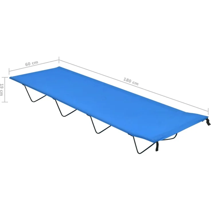 vidaXL Campingbett 180x60x19 cm Oxford-Gewebe und Stahl Blau 312478 – Bild 6