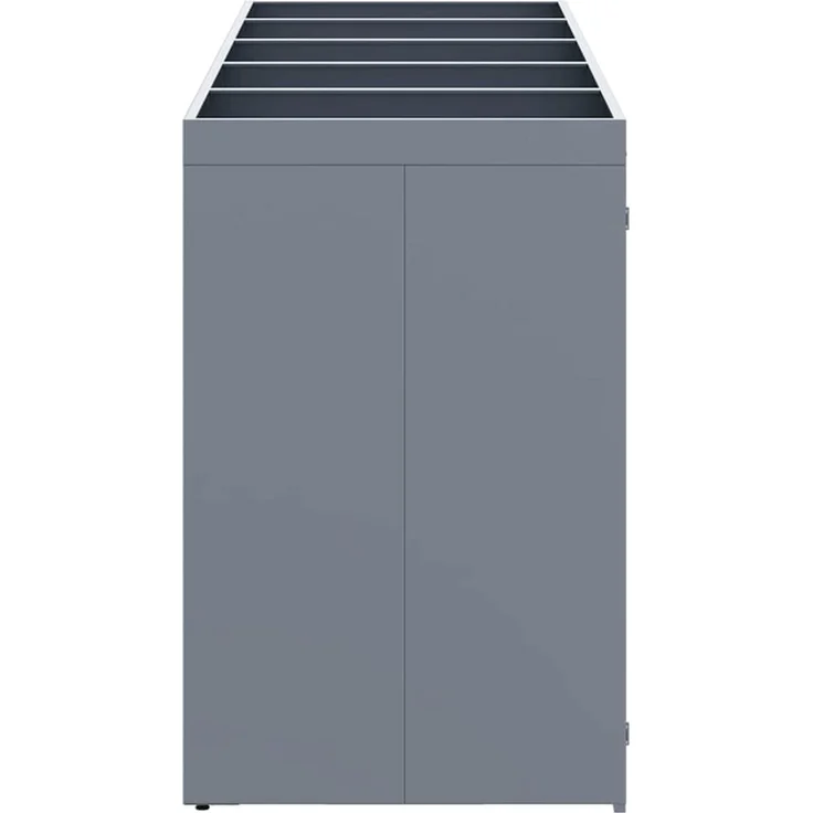 vidaXL Wagenmüllbehälter für 5 Behälter Hellgrau 340 x 77,5 x 121,5 cm 3394751 – Bild 8