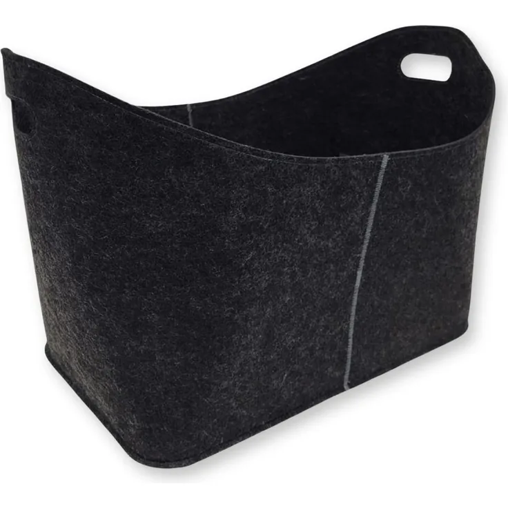 ToCi Kaminholzkorb XXL Filzkorb 40L Kamin-Holzkorb mit Tragegriffen faltbar 53x32x40cm