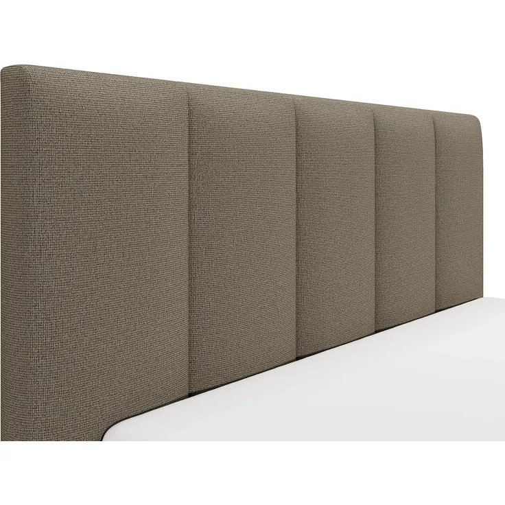 Vente-unique - KILACLO Bett Stoff Schokoladenbraun - B 213 cm x H 106 cm x L 190 cm – Bild 7