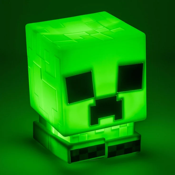 Paladone SquishyGlo Silikon-Lampe Creeper aus Minecraft, offiziell lizenziert, schnurlose, wiederaufladbare Gaming-Lampe für Kinder und Jugendliche, Schlafzimmerdekoration, Sammlerstück – Bild 2