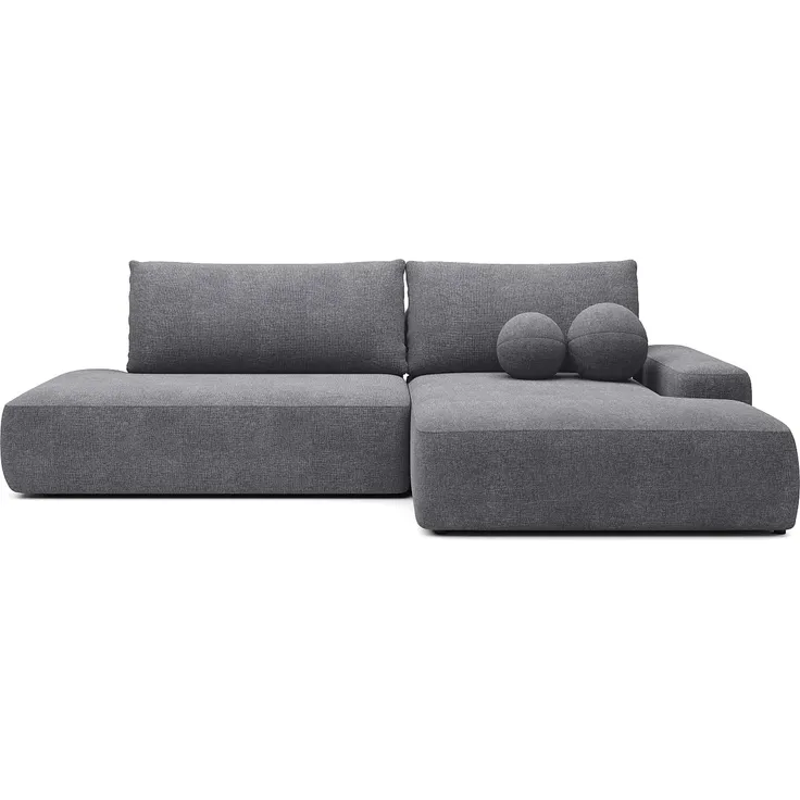 Vente-unique - DAVISO Sofa Stoff Grau - B 164 cm x H 87 cm x L 276 cm – Bild 2