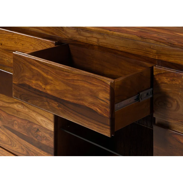 Sideboard Sheesham 185 x 40 x 80 walnuss gewachst TORONTO LUX #202 – Bild 2