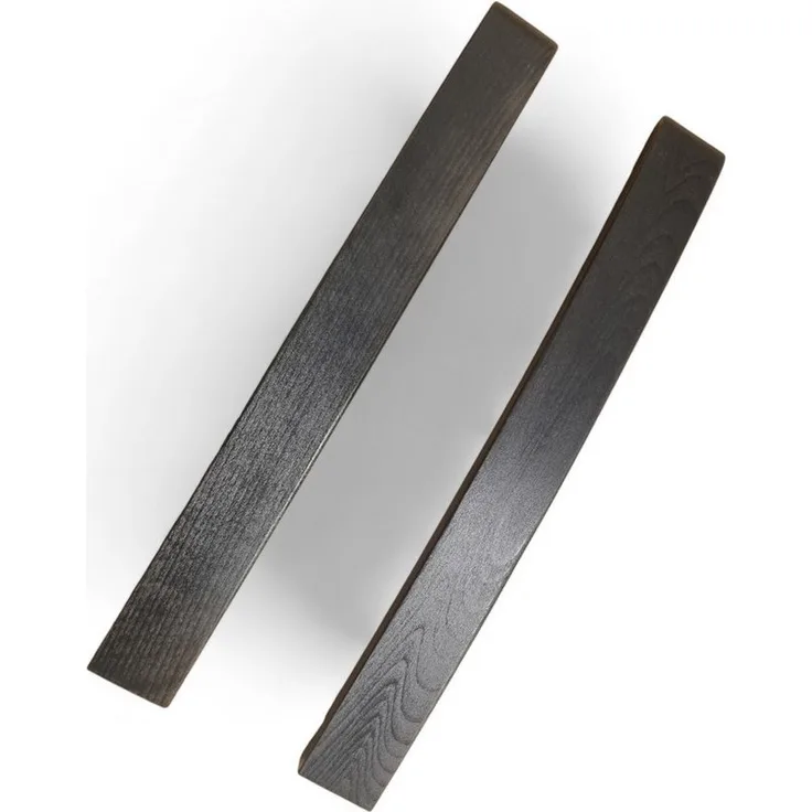 DM-Handel Gartenliege 2x Ersatzarmlehnen für Gartenliege, Holz Massiv 1 Paar, Armlehnen für Sonnenliege Rollliege Lx48 x Hx2,5 x Bx5,5 cm, ergonomisch geformt, mi Ausschnitt für Plastkschiene