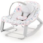 Ingenuity, Keep Cozy 3 in 1 Grow with Me, Babywippe Burst mit Vibrationen, 3 Wippfunktionen zum Schaukel, Wippen oder als fester Sitz, 2 Liegepositionen, abnehmbarer Spielbogen, Geburt bis 18kg