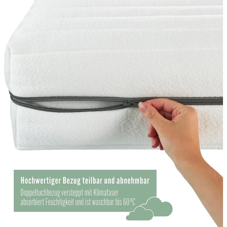 Matratzenheld Wellness Matratze | Made in Germany | Orthopädische 7-Zonen Kaltschaummatratze | produziert in Deutschland | Härtegrad 2 (H2) 0-80 kg | Öko-Tex Zertifiziert | Höhe 18cm | 140x200 cm – Bild 5