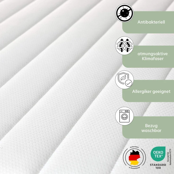 Träumegut24 - K12 Orthopädische 7-Zonen Kaltschaummatratze - Matratze Härtegrad H2 & H3 - Rollmatratze (160x200 cm, H2 & H3) – Bild 7