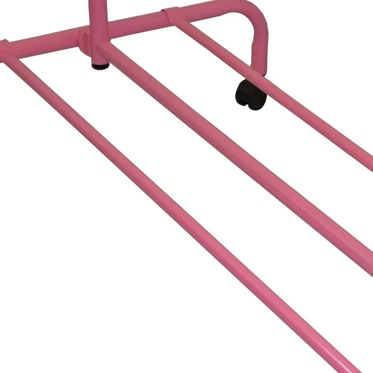 Home Vida Verstellbarer Kleiderständer für Einzelkleiderständer, Rosa – Bild 9