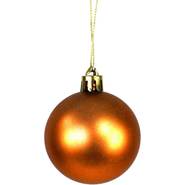 Mojawo Weihnachtsbaumklammer 30tlg. Christbaumkugeln / Weihnachtskugeln orange Ø 4/5/6/7cm – Bild 3