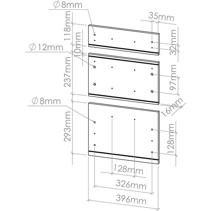 Küchenfront R-Line Rot Hochglanz 39.6 x 70.4 cm Möbelfront für den Schubladenunterschrank Vicco – Bild 2