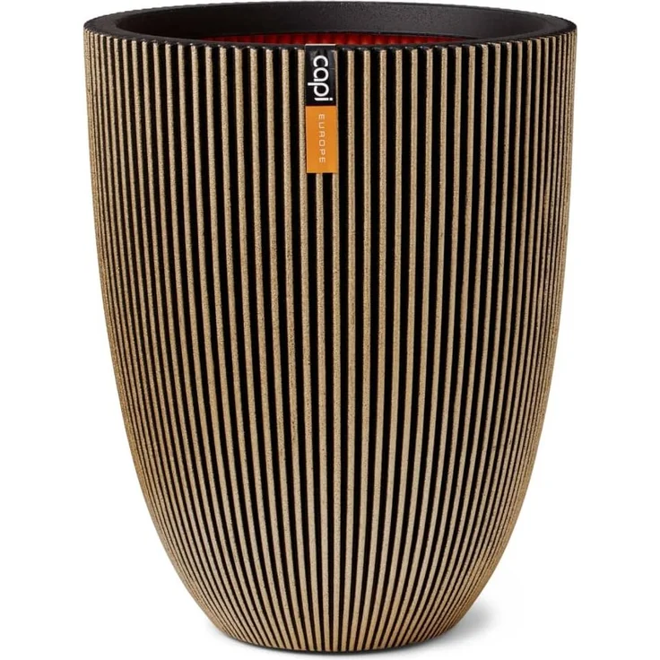 Capi Vase Groove Elegant 46x58 cm Schwarz und Golden 445495 – Bild 2