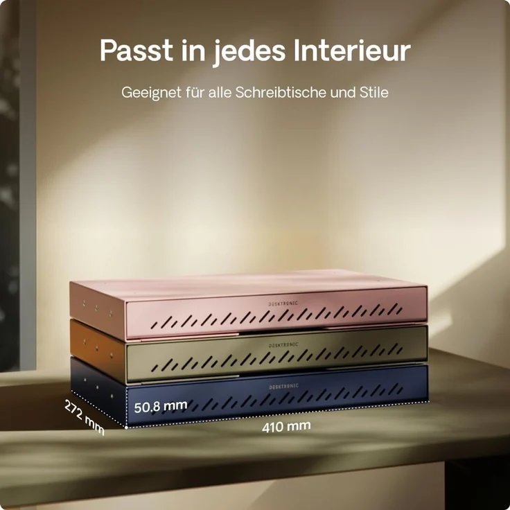 Schubladen-Organizer unter dem Schreibtisch, 41x27x5cm, Hochwertiger Stahl, Ausziehbarer Platzsparer Grün – Bild 9
