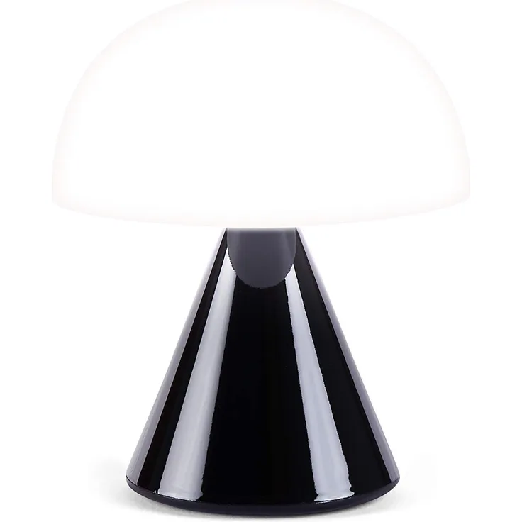 Lexon MINA Mini wiederaufladbare kabellose LED-Tischlampe, für Nachttisch oder Schreibtisch, mit Dimmer, bis zu 12 Stunden Akkulaufzeit - Schwarz