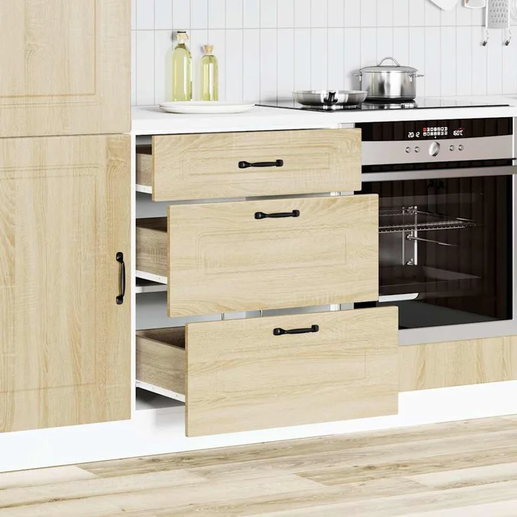 vidaXL Küchenunterschrank Kalmar Sonoma-Eiche Holzwerkstoff 854282 – Bild 3