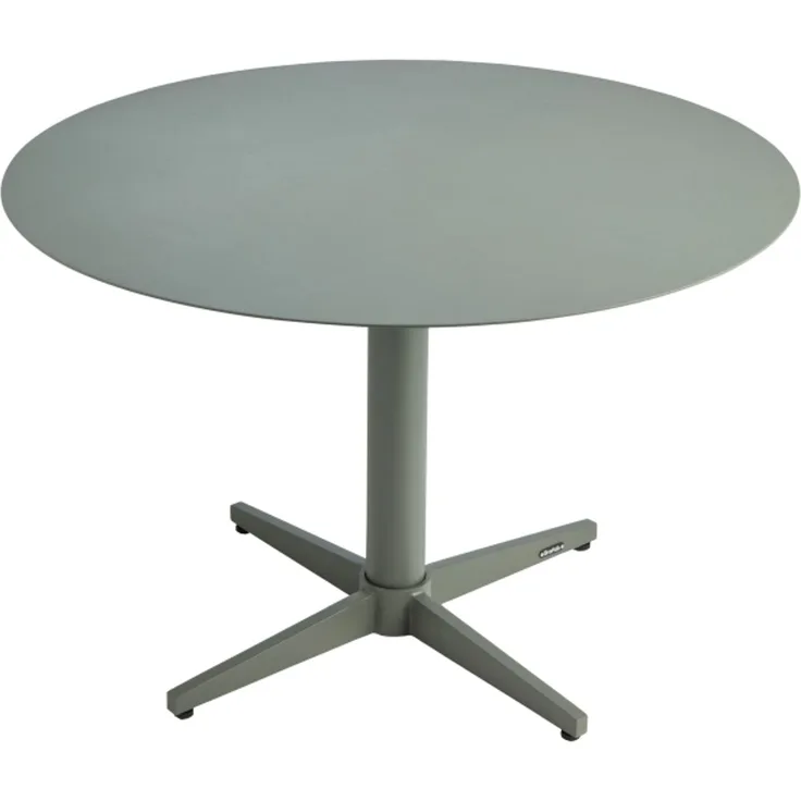 Gartencouchtisch Mill Ø75 cm von Brafab, aus Aluminium in Nordic Green, modern, rund, pulverbeschichtet