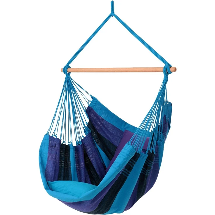 MacaMex Relaxa Oceano Hängestuhl Baumwolle blau blau – Bild 1