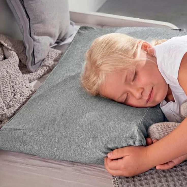 Theraline Kinderkopfkissen Mikroperlen Melange mittelgrau – Bild 5