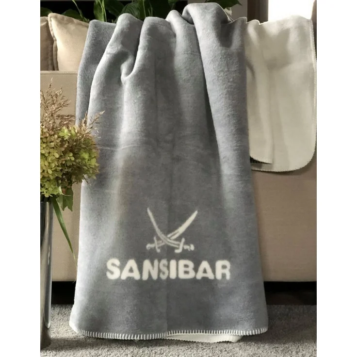 Sansibar 'Doubleface' Wohndecke, Baumwollmischgewebe silber, 150 x 200 – Bild 1