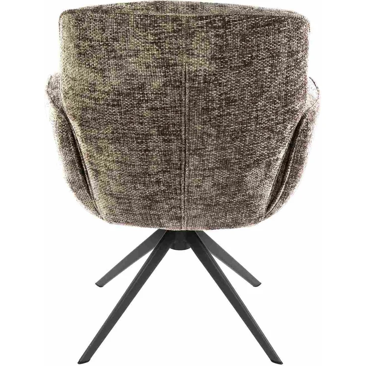 Armstuhl Azora 2er-Set mit Drehfunktion mit Chenille-Bezug, Taupe – Bild 6