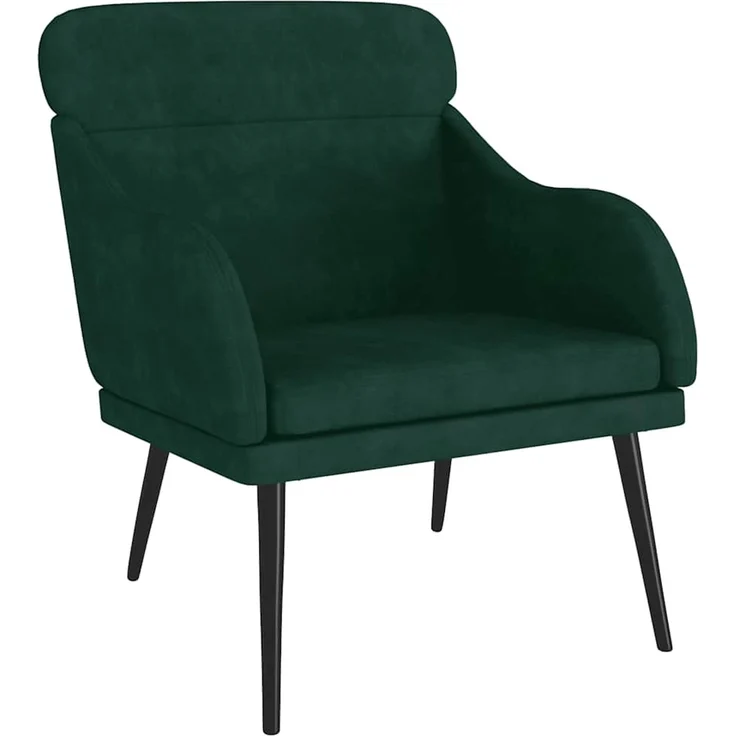 Sessel wohnzimmer, Relaxsessel Dunkelgrün 63x76x80 cm Samt – Bild 2