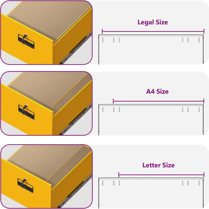 vidaXL Aktenschrank Senfgelb 44 x 50 x 106,5 cm Kaltgewalzter Stahl 891601 – Bild 11