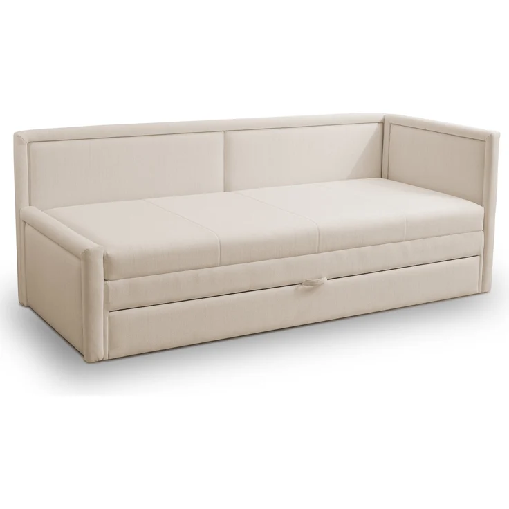 Selsey 'Caprili' Jugendbett mit ausziehbarer Liegefläche und Schublade, hellbeige, ca. 90x200 cm – Bild 6