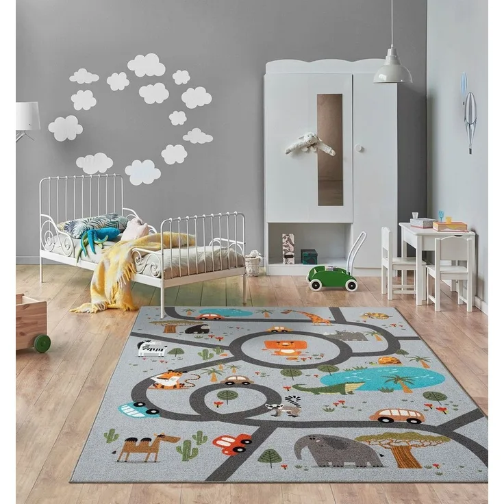the carpet Teppich Happy Life, rechteckig, Höhe: 4 mm, Life Kinderzimmer Teppich Spielteppich pflegeleicht